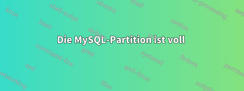 Die MySQL-Partition ist voll