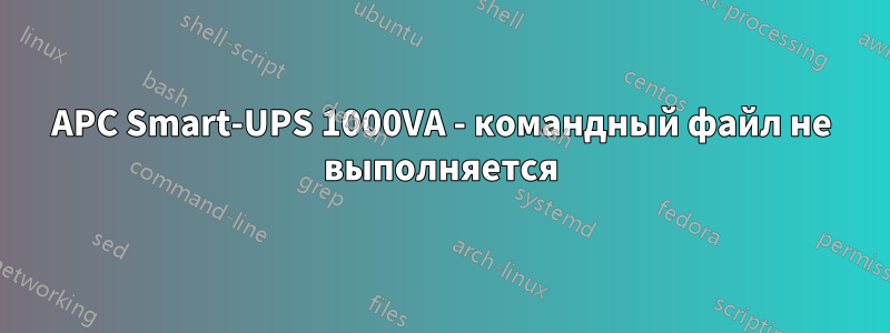 APC Smart-UPS 1000VA - командный файл не выполняется