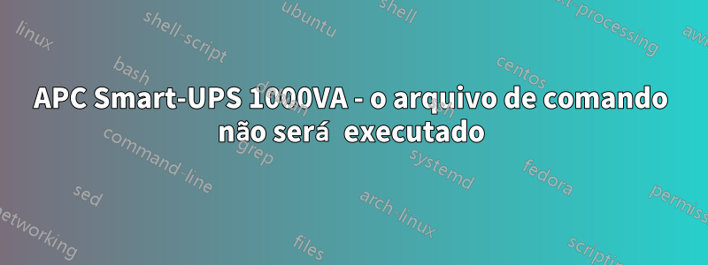 APC Smart-UPS 1000VA - o arquivo de comando não será executado