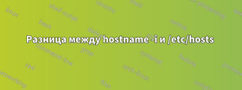 Разница между hostname -i и /etc/hosts