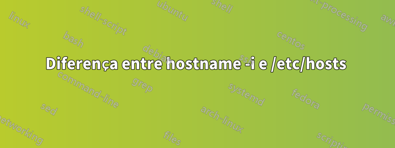 Diferença entre hostname -i e /etc/hosts