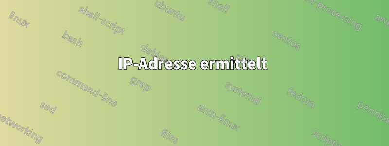 IP-Adresse ermittelt