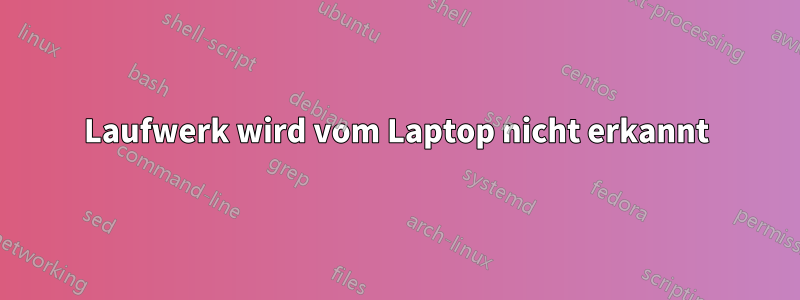 Laufwerk wird vom Laptop nicht erkannt