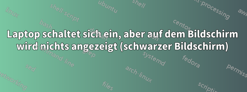 Laptop schaltet sich ein, aber auf dem Bildschirm wird nichts angezeigt (schwarzer Bildschirm)