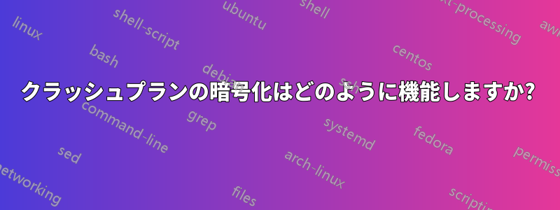 クラッシュプランの暗号化はどのように機能しますか?