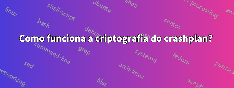 Como funciona a criptografia do crashplan?