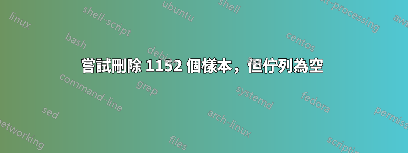 嘗試刪除 1152 個樣本，但佇列為空