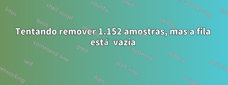 Tentando remover 1.152 amostras, mas a fila está vazia