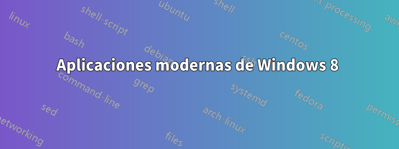 Aplicaciones modernas de Windows 8