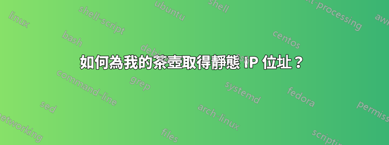 如何為我的茶壺取得靜態 IP 位址？