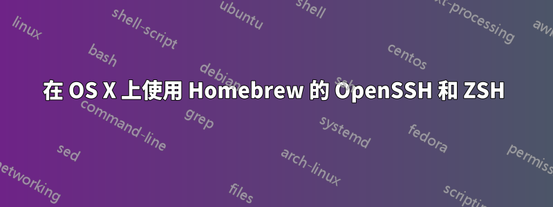 在 OS X 上使用 Homebrew 的 OpenSSH 和 ZSH