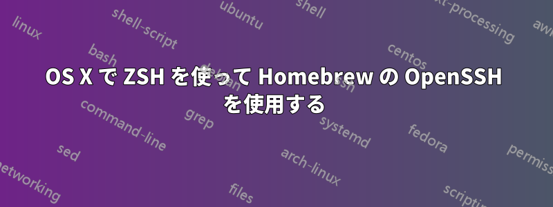 OS X で ZSH を使って Homebrew の OpenSSH を使用する