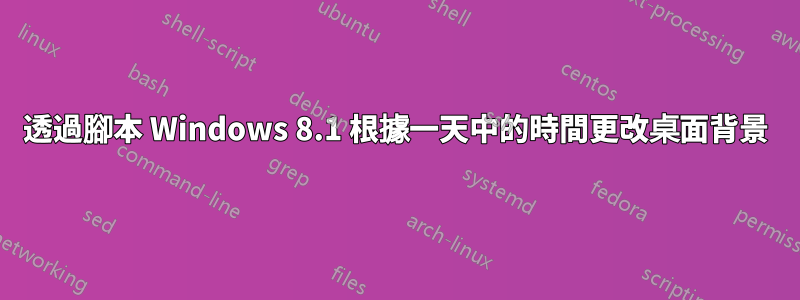 透過腳本 Windows 8.1 根據一天中的時間更改桌面背景