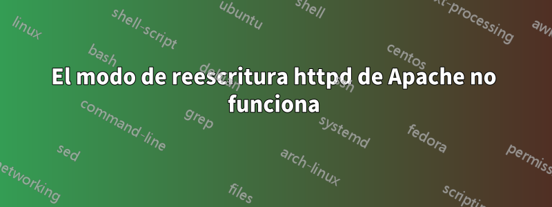 El modo de reescritura httpd de Apache no funciona