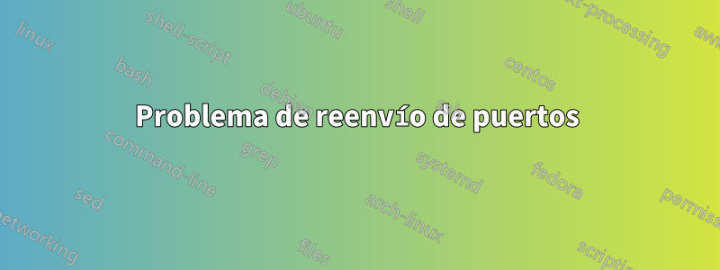 Problema de reenvío de puertos