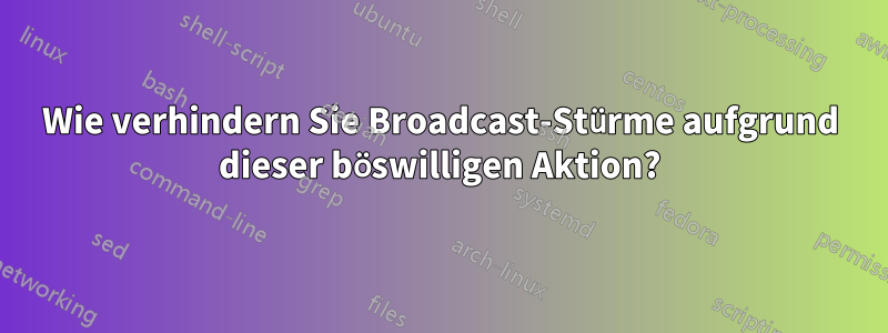 Wie verhindern Sie Broadcast-Stürme aufgrund dieser böswilligen Aktion?