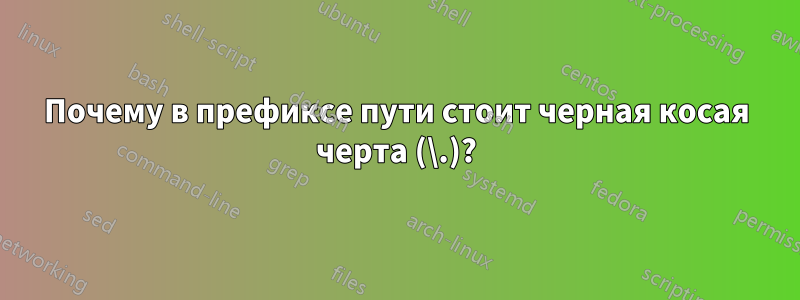 Почему в префиксе пути стоит черная косая черта (\.)?