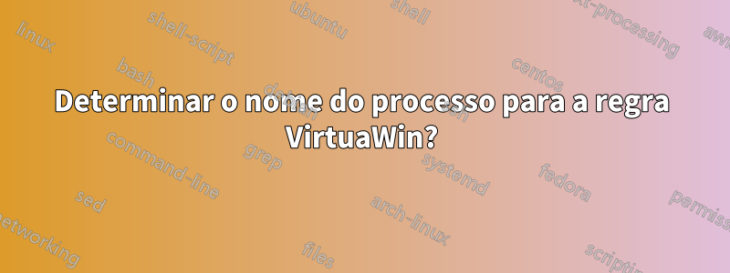 Determinar o nome do processo para a regra VirtuaWin?