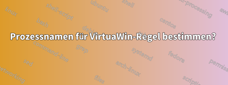 Prozessnamen für VirtuaWin-Regel bestimmen?