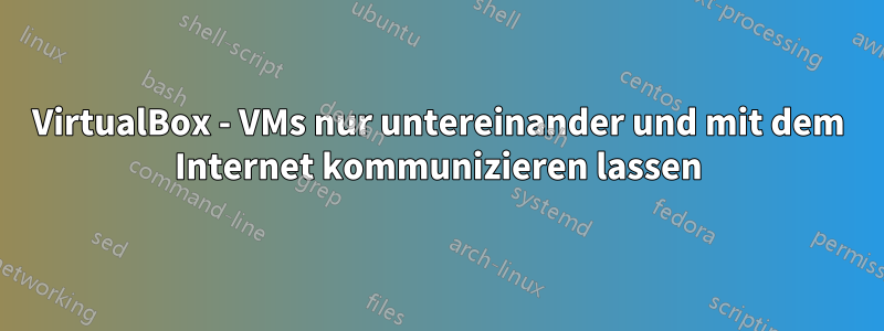 VirtualBox - VMs nur untereinander und mit dem Internet kommunizieren lassen