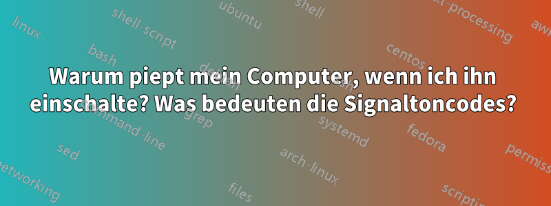 Warum piept mein Computer, wenn ich ihn einschalte? Was bedeuten die Signaltoncodes?