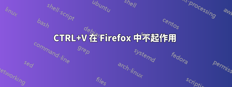 CTRL+V 在 Firefox 中不起作用