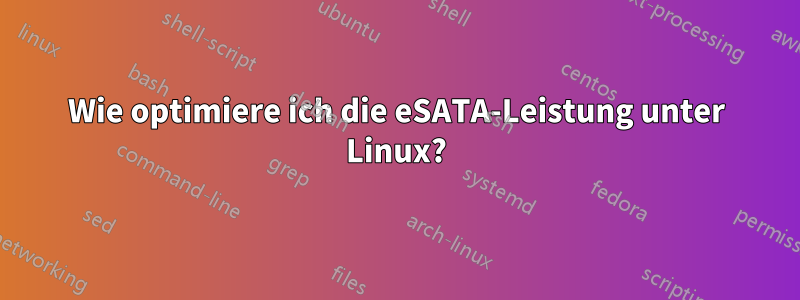 Wie optimiere ich die eSATA-Leistung unter Linux?