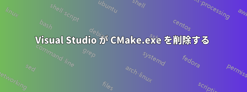 Visual Studio が CMake.exe を削除する