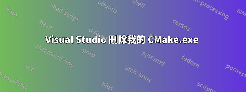 Visual Studio 刪除我的 CMake.exe