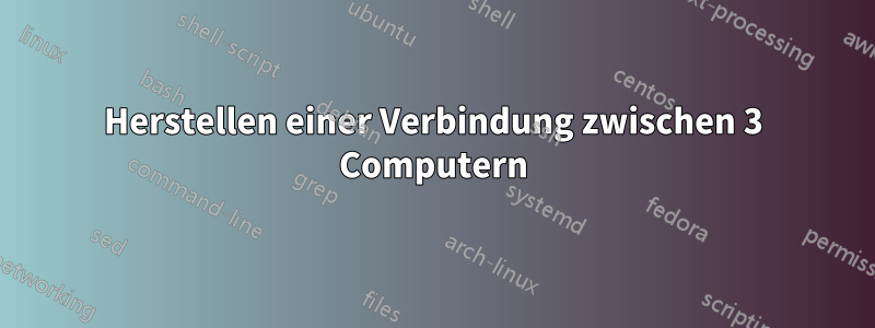 Herstellen einer Verbindung zwischen 3 Computern