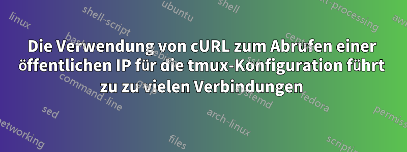 Die Verwendung von cURL zum Abrufen einer öffentlichen IP für die tmux-Konfiguration führt zu zu vielen Verbindungen