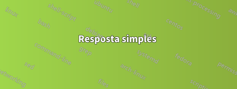 Resposta simples