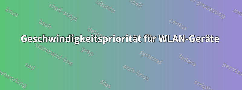 Geschwindigkeitspriorität für WLAN-Geräte