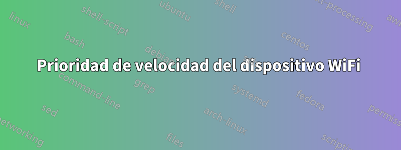 Prioridad de velocidad del dispositivo WiFi