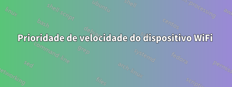 Prioridade de velocidade do dispositivo WiFi