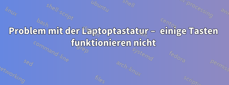 Problem mit der Laptoptastatur – einige Tasten funktionieren nicht