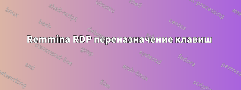 Remmina RDP переназначение клавиш