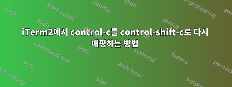 iTerm2에서 control-c를 control-shift-c로 다시 매핑하는 방법