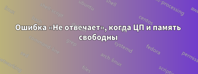 Ошибка «Не отвечает», когда ЦП и память свободны