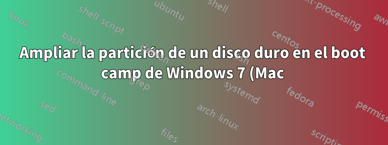 Ampliar la partición de un disco duro en el boot camp de Windows 7 (Mac)