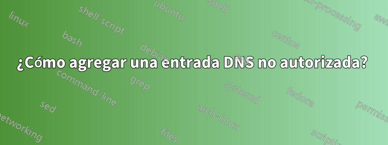 ¿Cómo agregar una entrada DNS no autorizada?