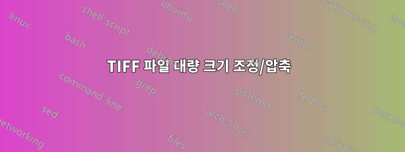 TIFF 파일 대량 크기 조정/압축 