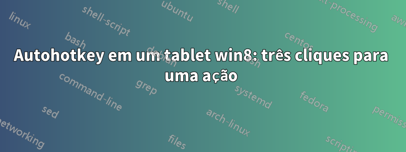 Autohotkey em um tablet win8: três cliques para uma ação