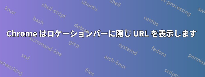 Chrome はロケーションバーに隠し URL を表示します