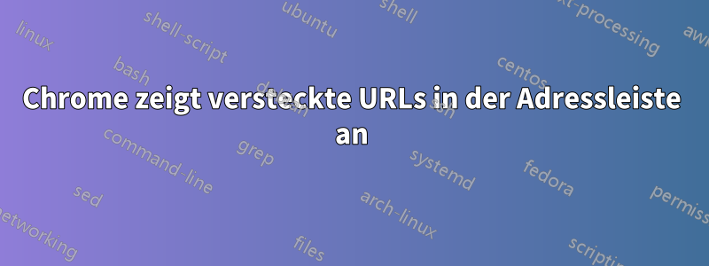 Chrome zeigt versteckte URLs in der Adressleiste an