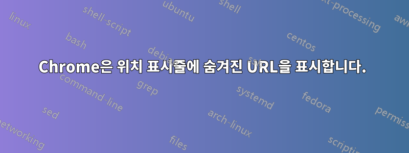 Chrome은 위치 표시줄에 숨겨진 URL을 표시합니다.