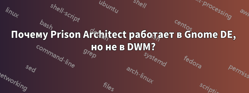 Почему Prison Architect работает в Gnome DE, но не в DWM?