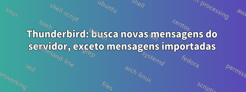 Thunderbird: busca novas mensagens do servidor, exceto mensagens importadas