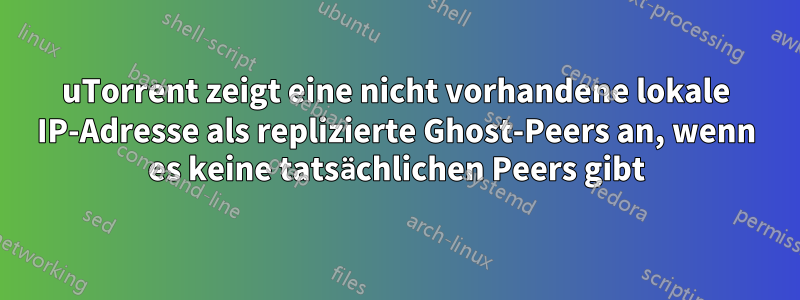 uTorrent zeigt eine nicht vorhandene lokale IP-Adresse als replizierte Ghost-Peers an, wenn es keine tatsächlichen Peers gibt