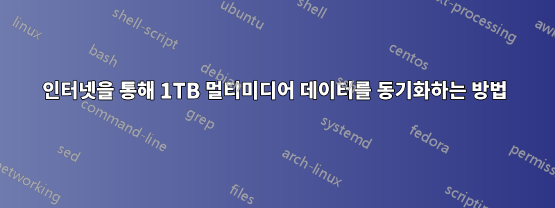 인터넷을 통해 1TB 멀티미디어 데이터를 동기화하는 방법